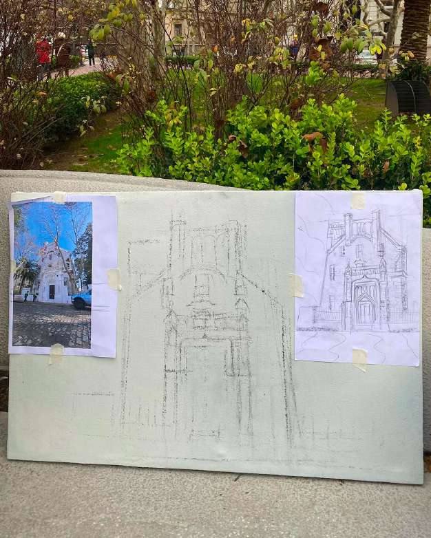Otamendi Palace live painting 2