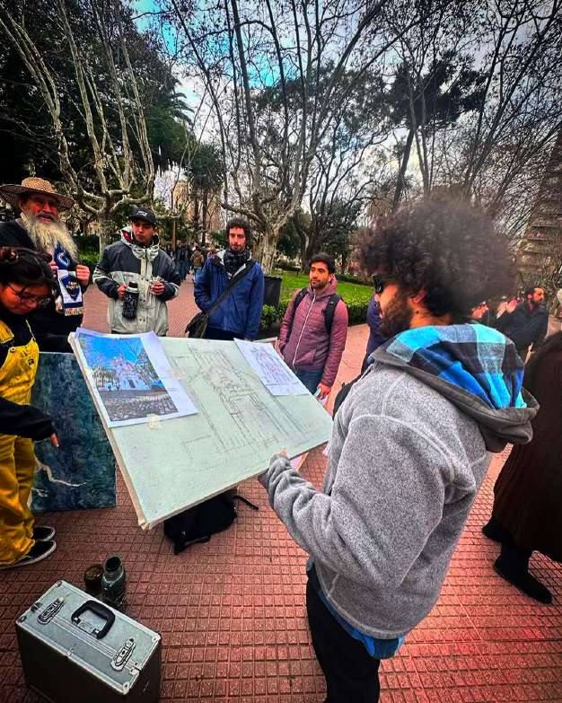 Otamendi Palace live painting 1